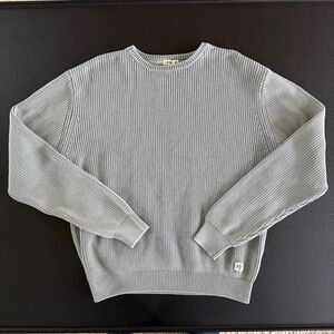 Katin Sweater Mens Large Blueish Gray Knit Crew Neck Fisherman